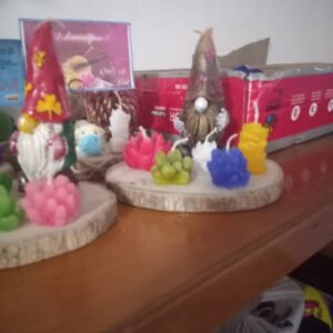 Casa Daisy: velas y porta incienso nomo de jardín