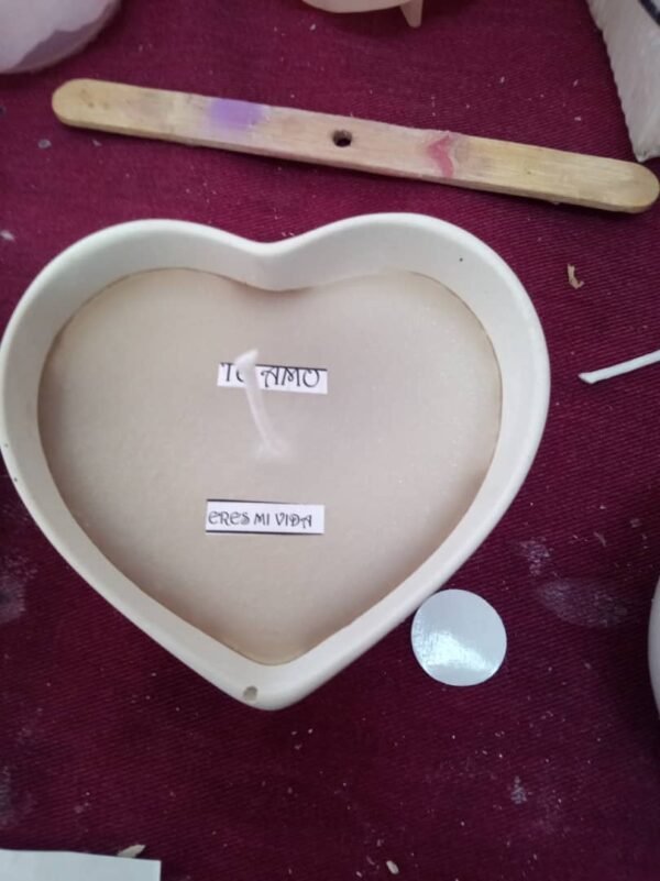 Casa Daisy: velas cuenco de corazón con mensaje